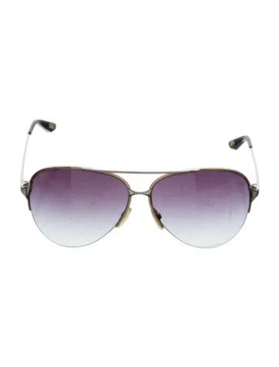 Pre-owned Marc Jacobs Aviator Gradient Sunglasses In Gold