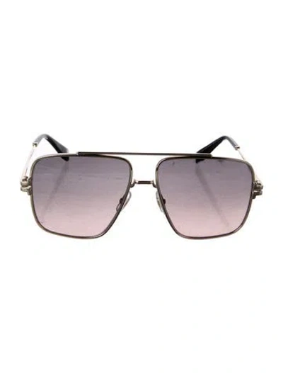 Pre-owned Marc Jacobs Aviator Gradient Sunglasses In Gold
