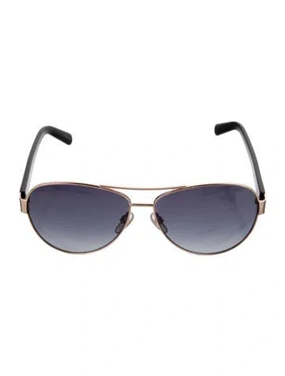 Pre-owned Marc Jacobs Aviator Gradient Sunglasses In Silver