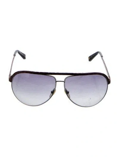 Pre-owned Marc Jacobs Aviator Gradient Sunglasses In Silver