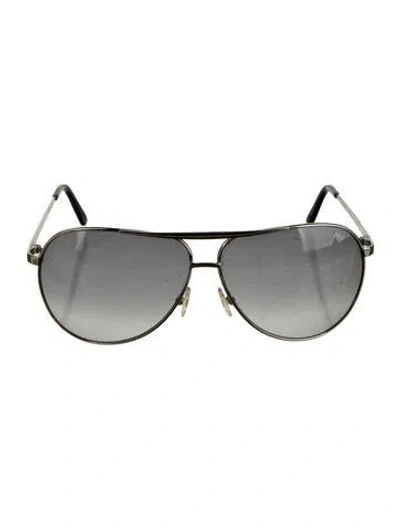 Pre-owned Marc Jacobs Aviator Gradient Sunglasses In Silver