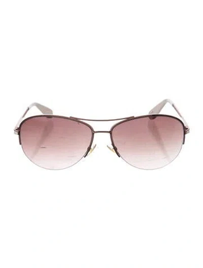 Pre-owned Marc Jacobs Aviator Gradient Sunglasses In White