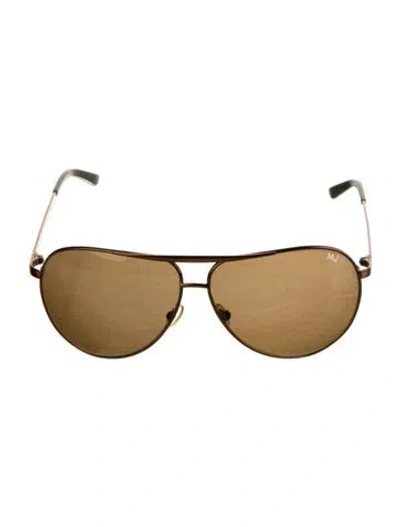 Pre-owned Marc Jacobs Aviator Tinted Sunglasses In Brown