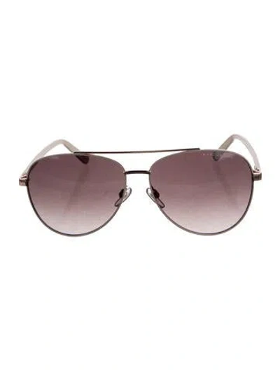 Pre-owned Marc Jacobs Aviator Tinted Sunglasses In Gold