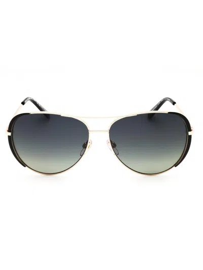 Marc Jacobs Aviator Women's Mini Sunglasses In 02f7 Wj - Gold Grey/grey Sf Pz