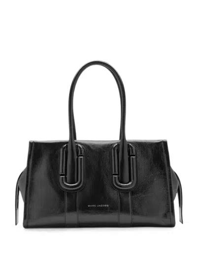 Marc Jacobs Babe City Tote In Crinkle Leather In Black