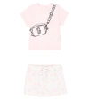 MARC JACOBS BABY PRINTED COTTON T-SHIRT AND SHORTS SET