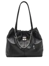 Marc Jacobs The Tote Suede Leather Shoulder Bag In Black