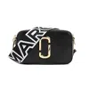 Marc Jacobs Compact Textured Leather Bag With Gold-tone Logo In Black