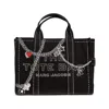 Marc Jacobs The Small Tote Bag Nera In Canvas With Designs In Black