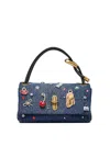 Marc Jacobs Chic Shoulder Bag Featuring Decorative Charms In Blue