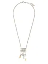 Marc Jacobs Bag Life Necklace In Metallic