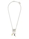 Marc Jacobs Bag Life Necklace In Metallic