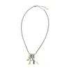 Marc Jacobs Bag Life Necklace In Metallic