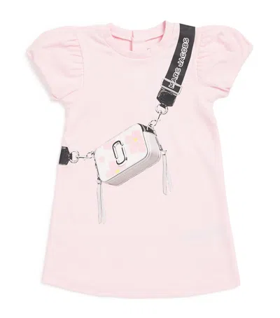 Marc Jacobs Kids' Bag Print Short-sleeve Dress In Pink