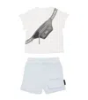 Marc Jacobs Bag Print T-shirt And Shorts Set In Blue