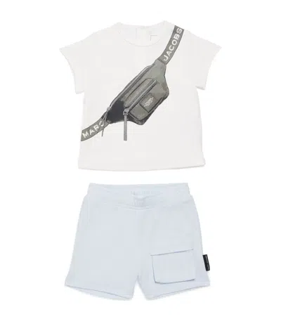 Marc Jacobs Kids' Bag Print T-shirt And Shorts Set In Blue