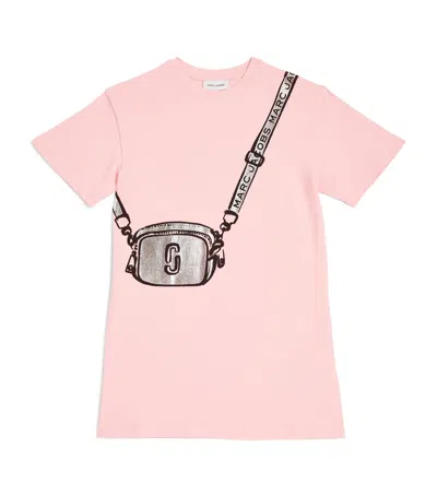 Marc Jacobs Kids' Bag Print T-shirt Dress In Pink