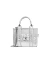 Marc Jacobs The Metallic Nano Tote Charm Keychain In White