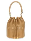 Marc Jacobs The Mini Faux Leather Bucket Bag In Beige