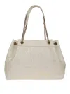 Marc Jacobs Large Chain Sack Bag In Fine Full-grain Leather In Gris Claro