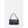 Marc Jacobs Chic Shoulder Bag Featuring Decorative Charms In Blue