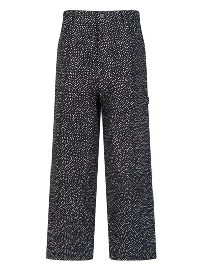 Marc Jacobs P10 Oversized Embellished Denim Jeans In Black  