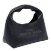 Marc Jacobs Grained Black Leather Handbag With Embossed Logo