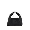 Marc Jacobs Grained Black Leather Handbag With Embossed Logo