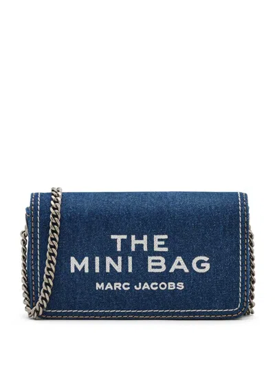 Marc Jacobs The Mini Chain Denim Bag In Indigo Blue