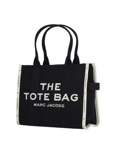 Marc Jacobs Sac Cabas The Jacquard Medium Tote Bag In Black