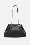 Marc Jacobs Structured Black Shoulder Bag With Drawstring Closure In Black