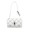 Marc Jacobs The Mini Dual White Quilted Shoulder Bag With Dual Detail On The Handle In Leather Woman