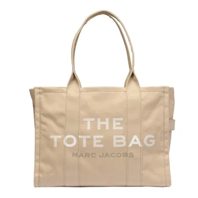 Marc Jacobs Beige Canvas Large Tote Bag In White