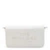 Marc Jacobs The Mini Marc Leather Crossbody Bag In Silver