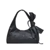 Marc Jacobs The Sack Bow Nylon Shoulder Bag In Black