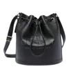 Marc Jacobs 'the Bucket' Black Crossbody Bag With Embossed Logo On The Front In Black