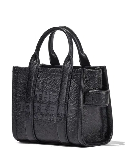 Marc Jacobs The Leather Micro Tote Bag In Black