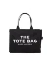 Marc Jacobs Shopper The Large Black Canvas Tote In Black