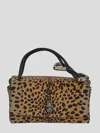 Marc Jacobs Leopard Print Dual Mini Shoulder Bag In Black