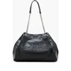 Marc Jacobs Structured Black Shoulder Bag With Drawstring Closure In Black