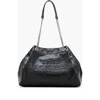 Marc Jacobs Structured Black Shoulder Bag With Drawstring Closure In Black