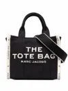 Marc Jacobs 'the Small Tote' Black Handbag With Jacquard Logo In Black