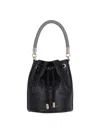 Marc Jacobs Textured Leather Bucket Bag In Black