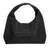 Marc Jacobs Soft Textured Leather Slouchy Bag With Rounded Handle In Black