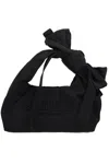 Marc Jacobs The Bow Nylon Mini Sack Handbag In Black