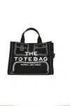 Marc Jacobs The Trompe Loeil Cargo Canvas Medium Tote Bag In Black