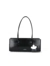 Marc Jacobs The Mirror Satchel Leather Shoulder Bag In Black