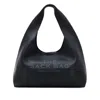 Marc Jacobs Soft Textured Leather Slouchy Bag With Rounded Handle In Black
