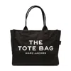 MARC JACOBS MARC JACOBS BLACK AND WHITE CANVAS TOTE BAG